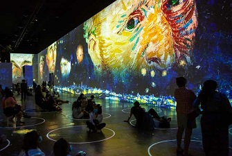 創意展廳，梵高畫展，梵高展臺